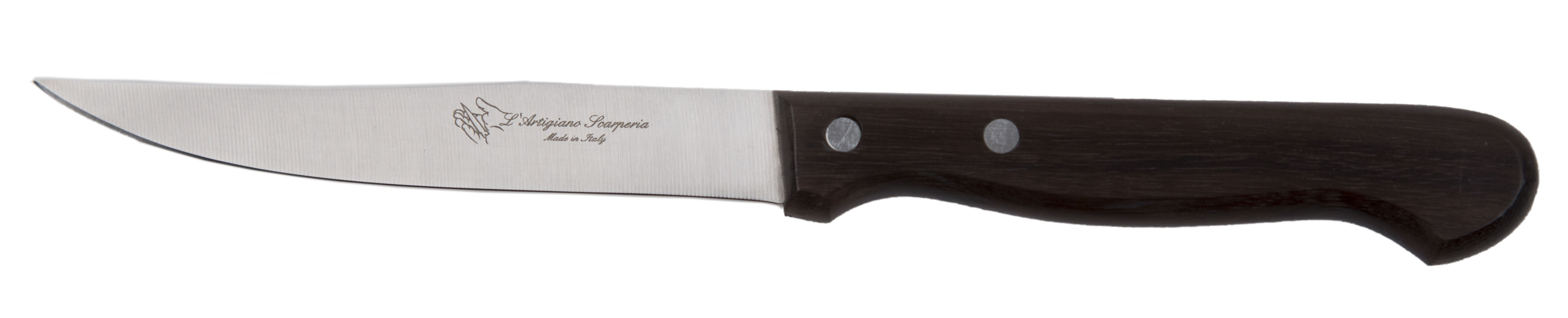 スカルペリアステーキナイフ、スカルペリア、ハンドメイド、イタリア製、オリーブ、ローズウッド